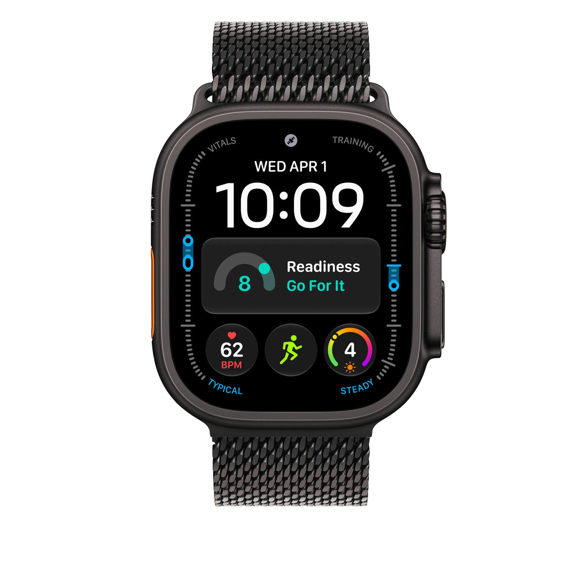 49mm Black Titanium Milanese Loop - Medium