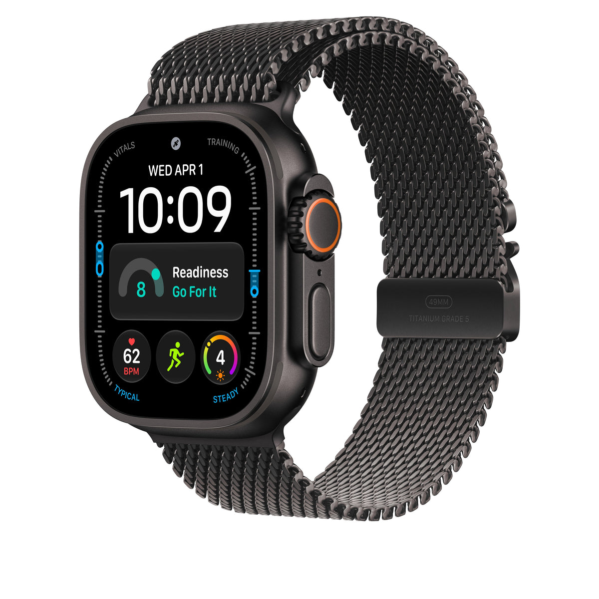 49mm Black Titanium Milanese Loop - Large