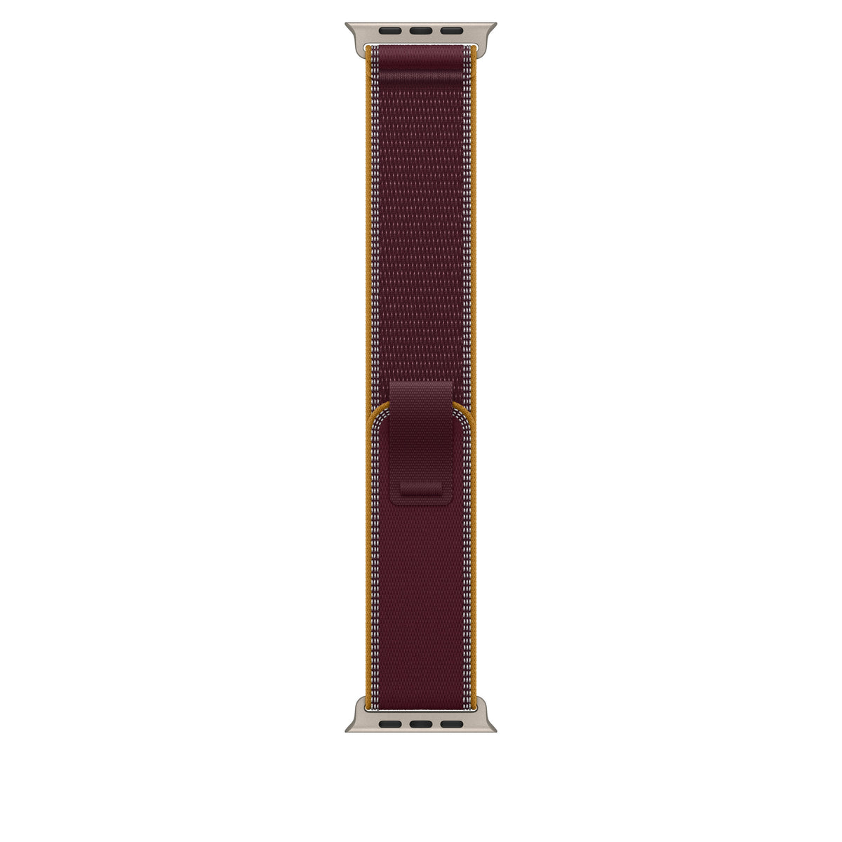 49mm Burgundy Trail Loop - M/L - Natural Titanium Finish