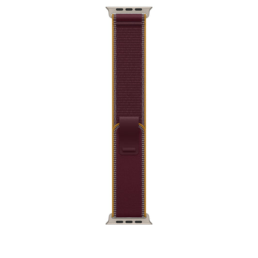 49mm Burgundy Trail Loop - M/L - Natural Titanium Finish
