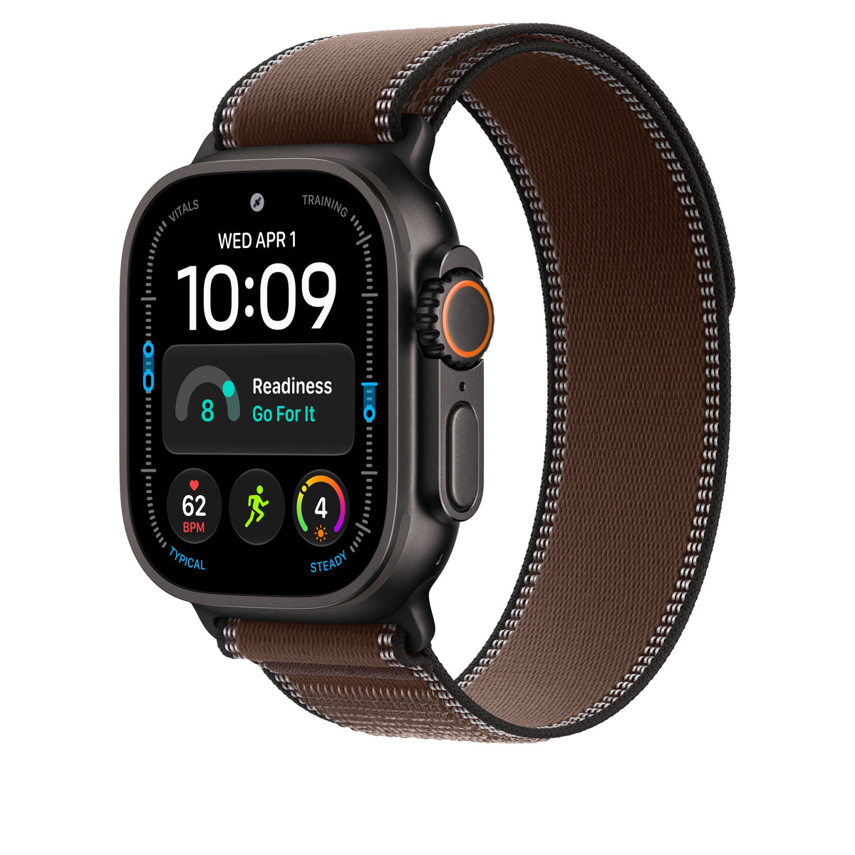 49mm Dark Umber Trail Loop - S/M - Black Titanium Finish