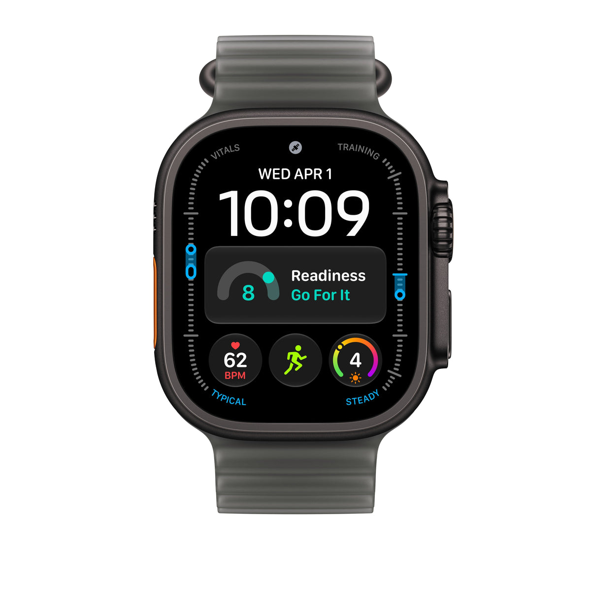 49mm Translucent Black Ocean Band - Black Titanium Finish