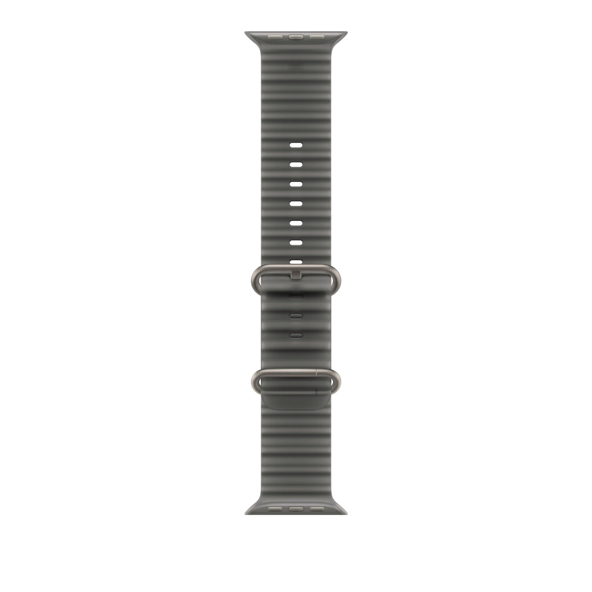 49mm Translucent Black Ocean Band - Natural Titanium Finish