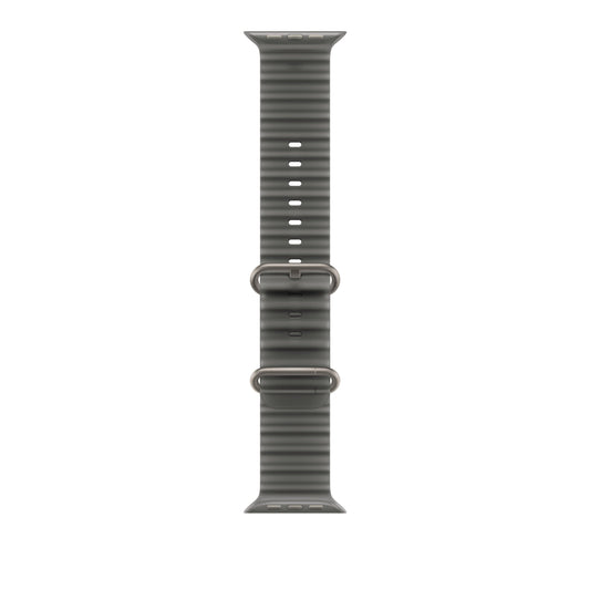 49mm Translucent Black Ocean Band - Natural Titanium Finish