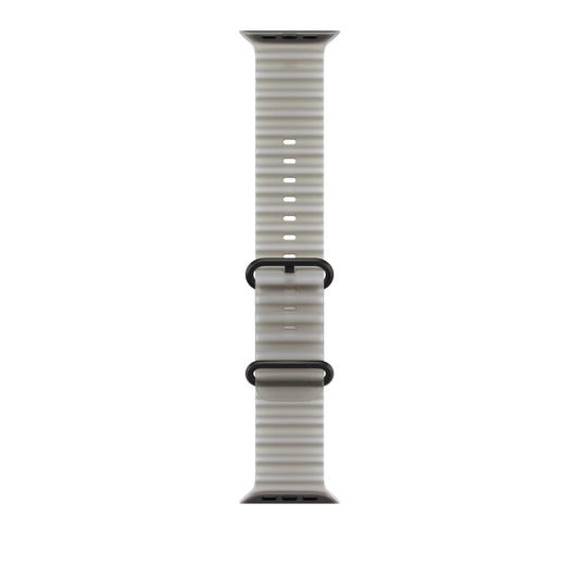 49mm Translucent Gray Ocean Band - Black Titanium Finish