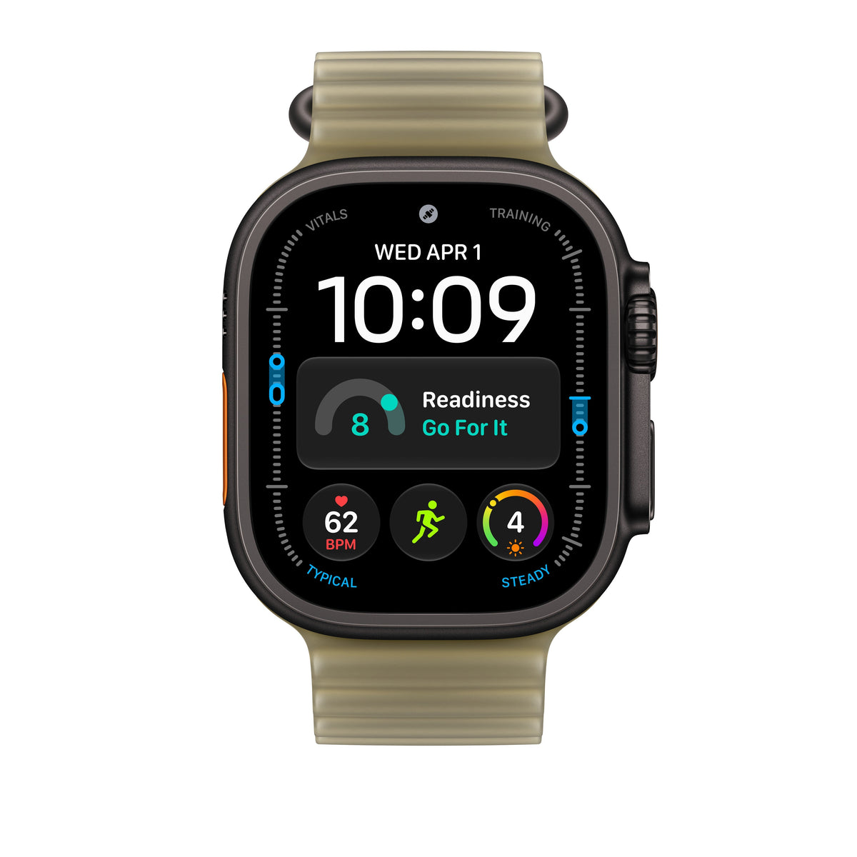 49mm Translucent Kelp Ocean Band - Black Titanium Finish