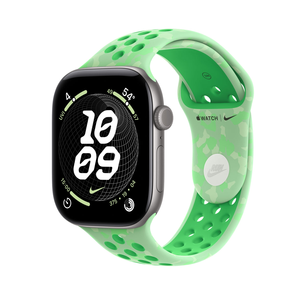 46mm Green Spark Nike Sport Band - S/M
