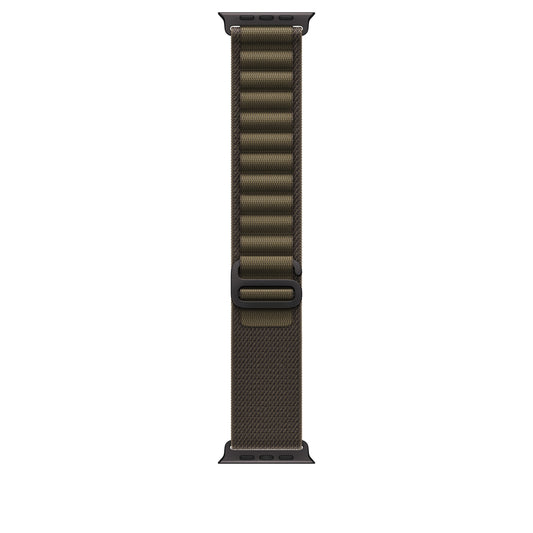 49mm Dark Olive Alpine Loop - Medium - Black Titanium Finish